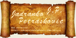 Jadranko Petrašković vizit kartica